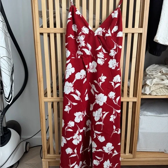 Petite studio red floral dress size small - Picture 3 of 7